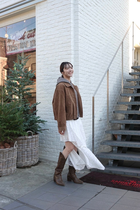 ダブルZIPフーディーニット